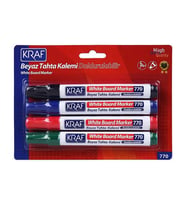 Kraf Beyaz Tahta Kalemi Doldurulabilir 4 Renk