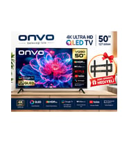 Onvo 50Vq90f3fa Qled Android Smart Tv Hdr Destekli Netflix & Youtube Bluetooth Wifi Askı Aparatı Hediyeli