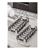 TransForMacion 2 li Dolap İçi Tencere Kapak Ve Tabak Düzenleyici Kurutmalık Organizer 719446