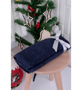 %100 Pamuk 2'li Nakışlı Yılbaşı 30x50 Happy New Year El/Misafir Havlu Seti Yeni yıl