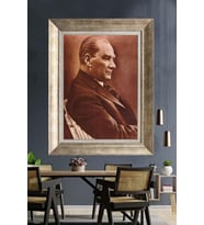 Gümüş Çerçeveli Atatürk Tablo za366