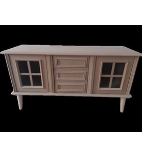 Tv Sehpa ST 17455 WİNDOVS Klasik Model Kayın Torna Retro Ayak HAM Renk El yapım