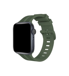 Mey İthalat® Watch 38Mm Kr408 Çizgili Silikon Kordon - Koyu Yeşil