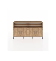 Arges Konsol 6 Raflı 4 Kapaklı 176x30x99 Çam-Çam/Antrasit