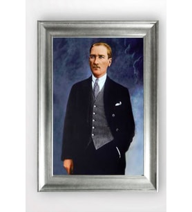 Gümüş Çerçeveli Atatürk Tablo cv1268