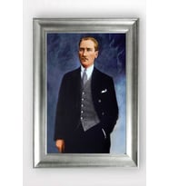 Gümüş Çerçeveli Atatürk Tablo cv1268