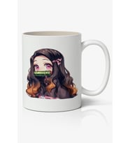 Demon Slayer Nezuko Anime İblis Keser Temalı Beyaz Kupa Bardak Sevgiliye Arkadaşa Hediye