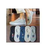 5’li Unisex Babet Çorap Pamuklu Görünmez Çorap Erkek Kadın Günlük Çorap Seti