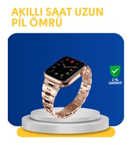 Türkçe Destekli Akıllı Saat Suya Dayanıklı Çok Fonksiyonlu