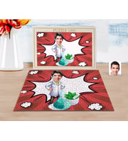 BK Gift Kişiye Özel Erkek Eczacı Karikatürlü 1000 Parça Profesyonel Puzzle-1