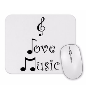 I Love Music Muziği  Seviyorum Müzik Mouse Pad