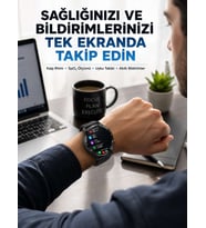 Akıllı Saat Yeni Model Sesli Asistan Bildirim Görme Bluetooth Bağlantılı Müzik Dinleme