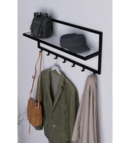 Lyla Concept Lina Aksesuar Raflı Askılık,Portmanto (63  cm -6 Askı) (Beyaz)