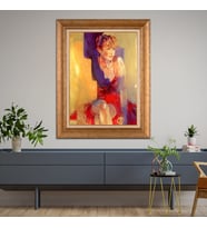 Altın Varaklı Paspartulu Çerçeveli  Tablo n5s639