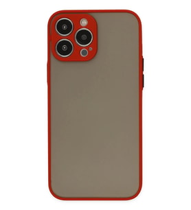 Durukar® iPhone 13 Pro Kılıf Montreal Silikon Kapak - Kırmızı