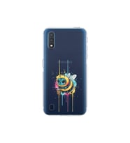 Samsung Galaxy A01 ile uyumlu Splash arı tasarımlı şeffaf silikon kılıf