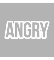 Angry Araba Sticker siyah 16x6 CM (Beyaz)