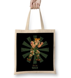 Guile Street Fighter Retro Japanese Bez Çanta Uzun Saplı