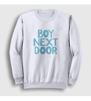Presmono Unisex Beyaz Logo K Pop Boynextdoor Sweatshirt 490942tt (Beyaz)