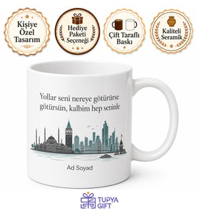 Babaya Şehir Temalı Baskılı Kupa Bardak Babalar Günü Hediye