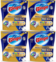 Bingo Akıllı Kapsül Pro Max Bulaşık Makinesi Deterjanı Tableti 160 Adet Limon Kokulu (4PK*40)
