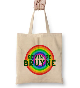 Kevin De Bruyne - Vintage Retro Rainbow Style Bez Çanta Uzun Saplı