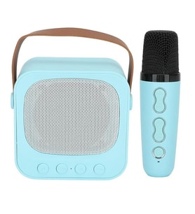 Concord K2 FM Radyo Karaoke Mikrofon Bluetooh Hoparlör (Mavi)