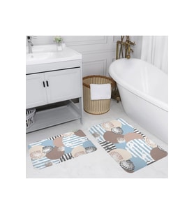 Eliana Home Baskılı 2'li Banyo Paspas Takımı RVG5088
