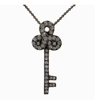 Aşina Gümüş - Anahtar Elmas Montur Kolye Swarovski Taşlı Sevgiliye Hediye