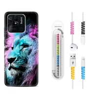Xiaomi Redmi Note 7 8 9 Pro 10 2022 10 Pro 10S Kılıf Kablo Koruma Spiral Silikon Pink Blue Leon 1603