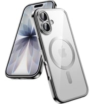 Apple iPhone 17 Kılıf Kamera Lens Korumalı Renkli Magsafe Şeffaf Silikon Gümüş