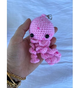 Amigurumi Deniz Anası Anahtarlık Seti (Pudra Pembe)