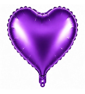 Kalp Folyo Balon Mor (18 inc)