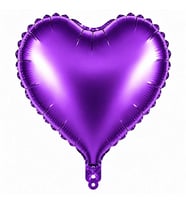 Kalp Folyo Balon Mor (18 inc)