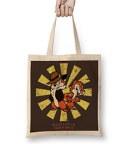 Chip N Dale Retro Japanese Bez Çanta Uzun Saplı