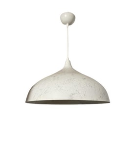 Dylight Retro Beyaz Mermer Desenli Dekoratif Tekli Rustik Metal Sarkıt Avize 43 Cm