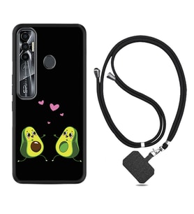 Tecno Spark 6 6 Go 8C 8 Pro 7 7 Pro Kılıf Boyun Askılı Silikon Aşık Avokadolar 1642