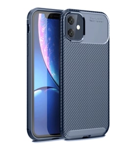 Apple İphone 11 Kılıf Auto Focus Karbon Kapak - Lacivert