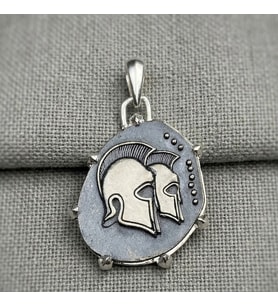 Gümüş İkizler Burç Kolye Ucu Mat 925 Ayar Gümüş İkizler Figürlü Unisex Kolye Ucu