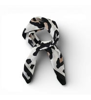Leopar İzleri Saten Fular 70x70 cm