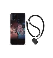Samsung Galaxy A31 Kılıf Resimli Desenli Silikon Boyun Askılı Heaven Tree 1859