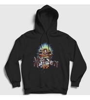 Presmono Unisex Siyah Eat Iron Maiden Kapüşonlu Sweatshirt 85591tt