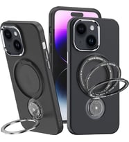 ALLY iPhone 15 Plus İçin Magsafe Uyumlu Standlı Manyetik Silikon Kılıf-(5775) - HPSBYI8162-460
