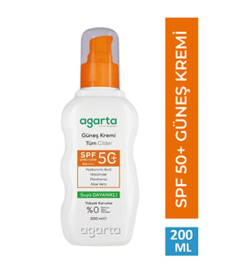 Yüksek Koruma SPF 50+ Yüz Vücut Güneş Koruyucu Yetişkin 200 ml