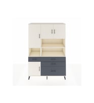 Hyperion Dolap 9 Raflı 4 Çekmeceli 4 Kapaklı 132x44x195 Aytaşı-Aytaşı/Antrasit