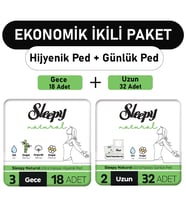 Sleepy Natural Ultra Ped Gece 18 Adet + Uzun Günlük Ped 32 Adet