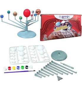 Magnet Gezegen Sistemi, Gezegen Alemi Modeli, Boya, Fırça, Eğitici Maket, Deney Seti, Plastik