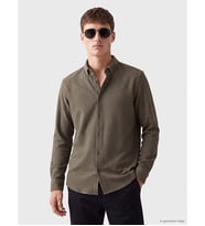 LCW Vision Yeşil Slim Fit Dokulu Erkek Gömlek