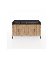 Kronos Konsol 6 Raflı 4 Kapaklı 176x59x99 Antrasit-Çam