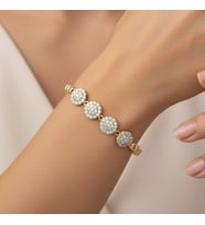 STİL İNCİSİ/XUPING JEWELRY SHESRA ZİRKON TAŞLI BİLEKLİK (Altın Rengi)